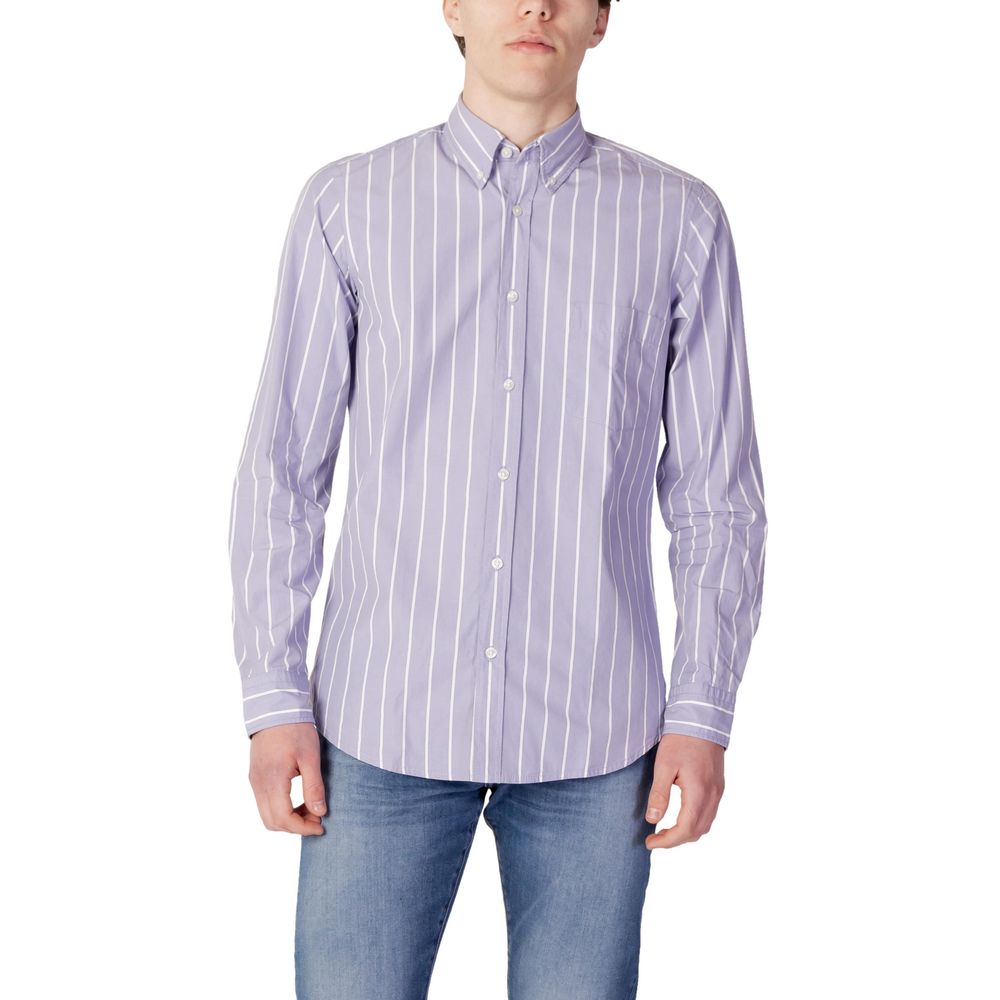 Hugo Boss Purple Cotton Shirt