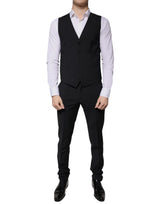 Dolce & Gabbana Black Wool MARTINI Formal 3 Piece Suit