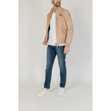 Blauer Beige Leather Jacket