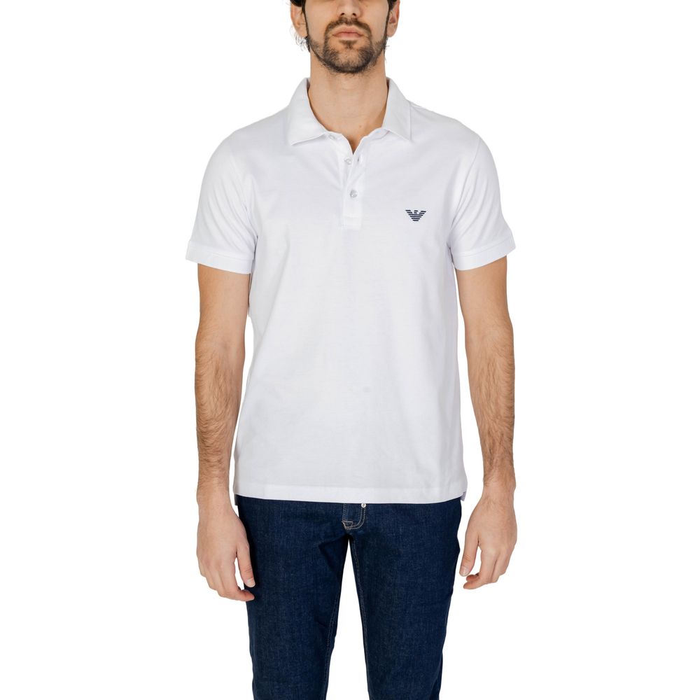 Emporio Armani Underwear White Cotton Polo Shirt