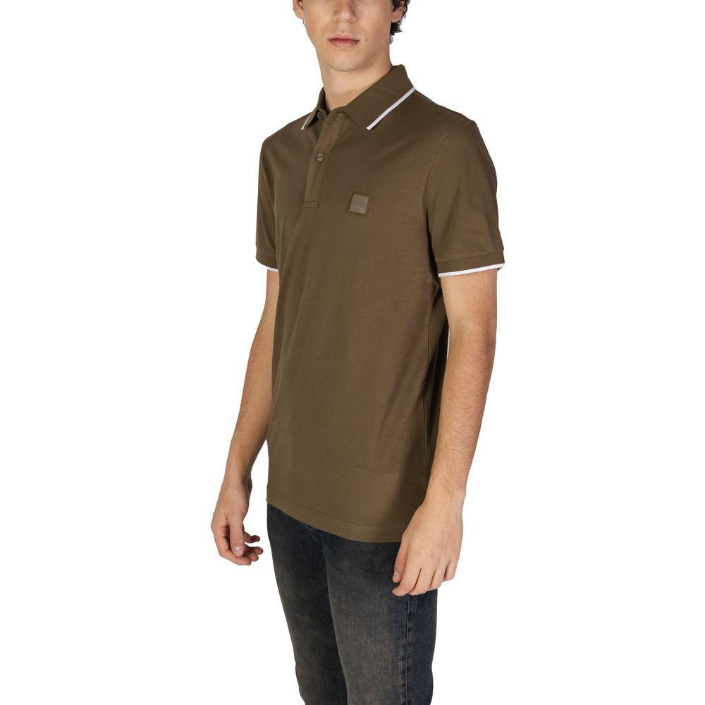 Hugo Boss Green Cotton Polo Shirt