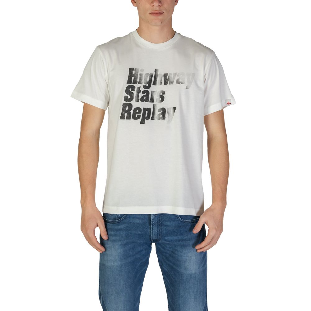 Replay White Cotton T-Shirt