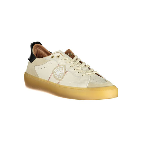 Blauer White Polyester Sneaker