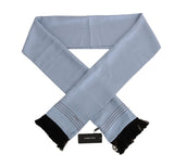 Dolce & Gabbana Elegant Blue Silk Polka Dot Men's Scarf