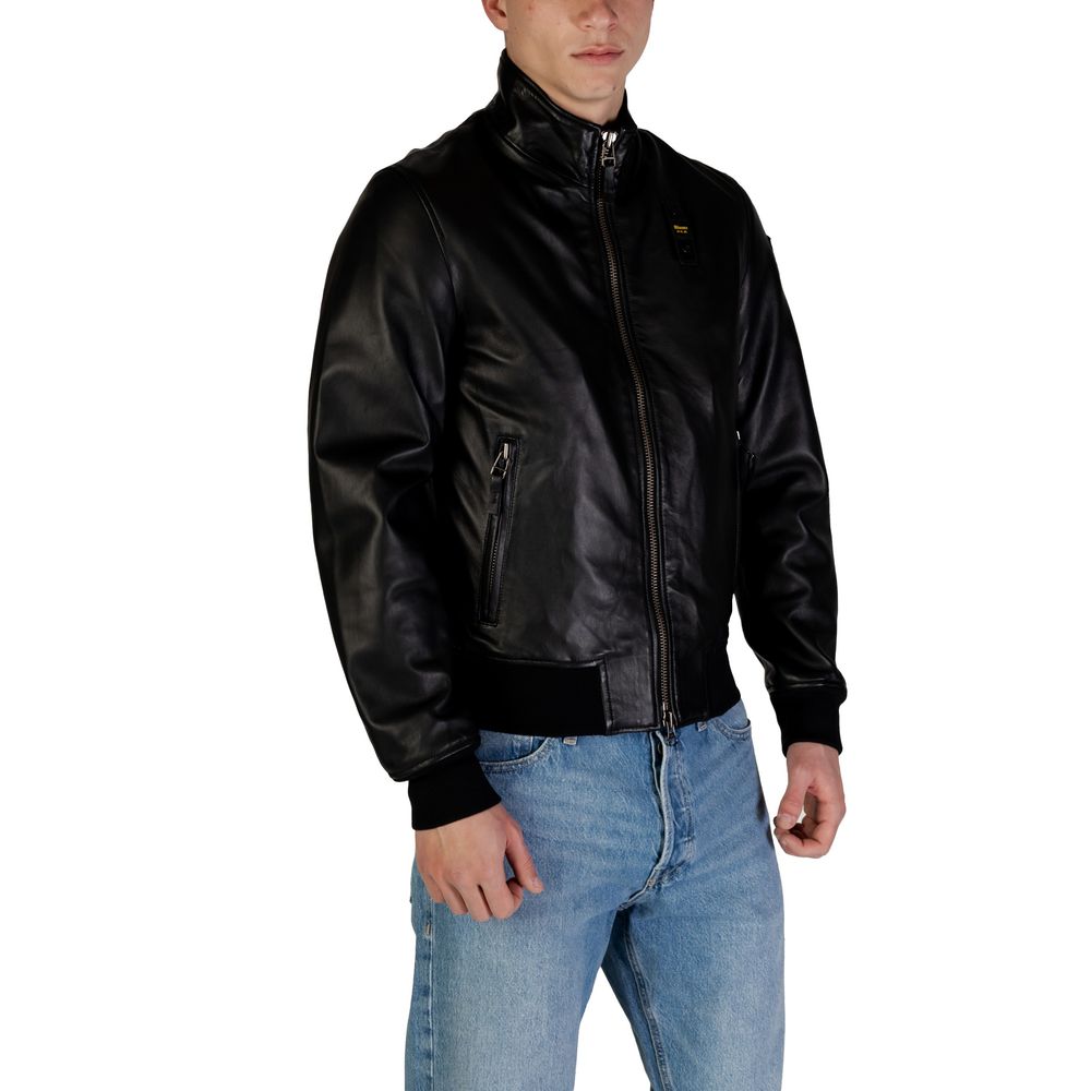 Blauer Black Leather Jacket